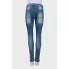 Blue ripped skinny jeans