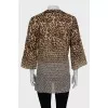 Long blouse with animal print