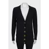 Straight cardigan with accent buttons