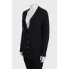 Straight cardigan with accent buttons