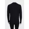 Straight cardigan with accent buttons