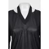 Sheer off-the-shoulder jumper