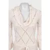 Knitted dress with an openwork pattern