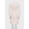 Knitted dress with an openwork pattern