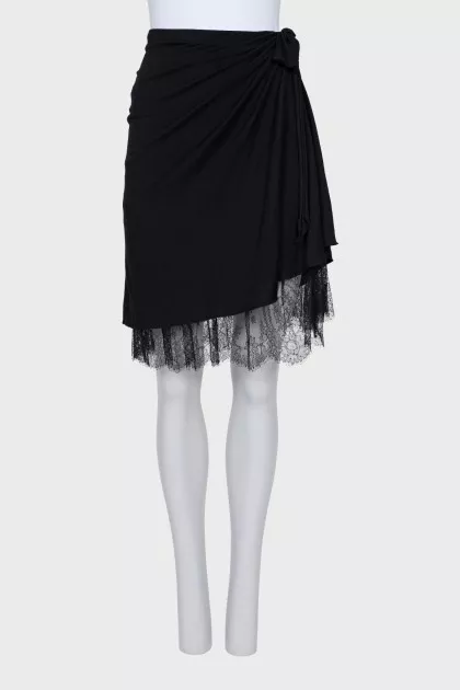 Asymmetrical high-waist skirt