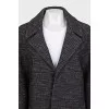 Straight coat with buttoned pockets