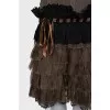 Skirt with draping and lace