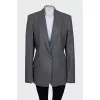 Straight-cut wool jacket with tag