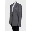 Straight-cut wool jacket with tag