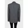 Straight-cut wool jacket with tag