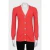 Cashmere cardigan with buttoned pockets