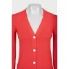Cashmere cardigan with buttoned pockets