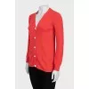Cashmere cardigan with buttoned pockets