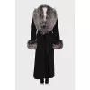 Gray coat with removable fur