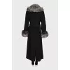 Gray coat with removable fur