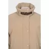 Long down jacket with a high collar