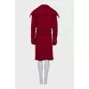 Red three-piece suit