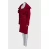 Red three-piece suit