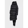 Voluminous down jacket with buttons