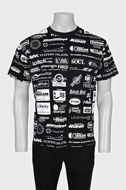 Men's straight printed T-shirt