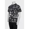 Men's straight printed T-shirt
