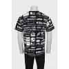 Men's straight printed T-shirt