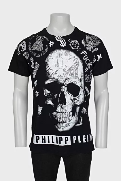 Men's T-shirt with skull print