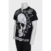 Men's T-shirt with skull print