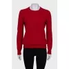 Jumper with contrasting elbow pads