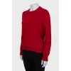 Jumper with contrasting elbow pads