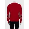 Jumper with contrasting elbow pads