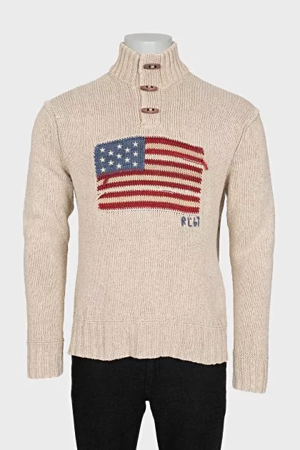 Men's button-down sweater