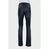 Men's ripped jeans with buttons