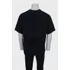 Men's black T-shirt with brand logo