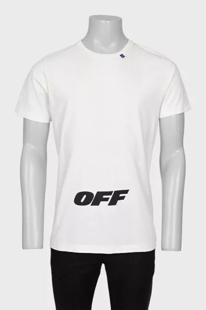 Men's T-shirt with brand logo at the bottom