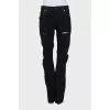 Flared jeans with a ripped effect