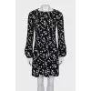 Long sleeve dress with floral print