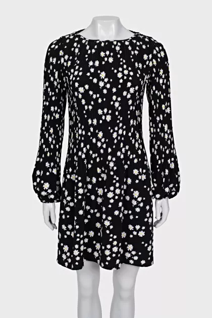 Long sleeve dress with floral print