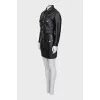 Leather suit consisting of a jacket and skirt