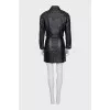 Leather suit consisting of a jacket and skirt