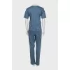 Blue suit consisting of a T-shirt and trousers