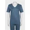 Blue suit consisting of a T-shirt and trousers