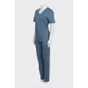 Blue suit consisting of a T-shirt and trousers