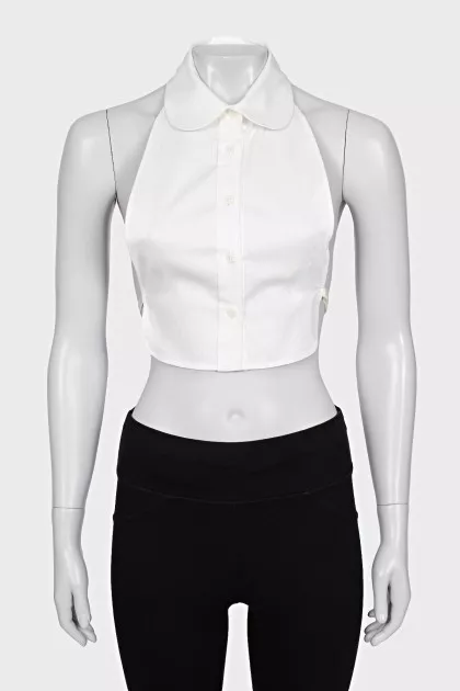 White top with open back