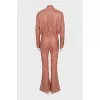 Brown faux leather suit