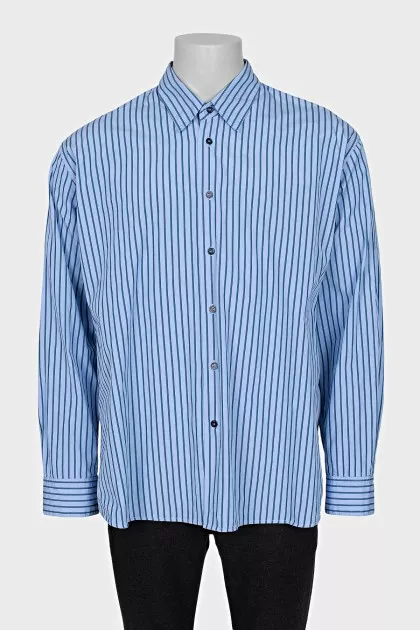 Men's blue striped shirt