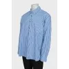 Men's blue striped shirt