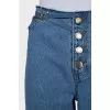 Straight-leg jeans with buttons