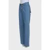 Straight-leg jeans with buttons