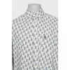 Men's short-sleeved printed shirt